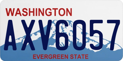 WA license plate AXV6057