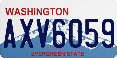 WA license plate AXV6059