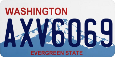 WA license plate AXV6069