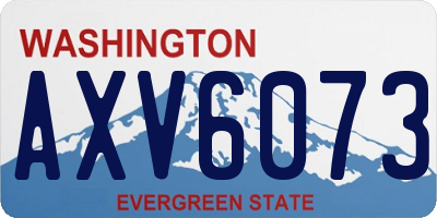 WA license plate AXV6073