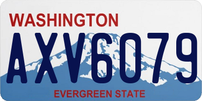 WA license plate AXV6079