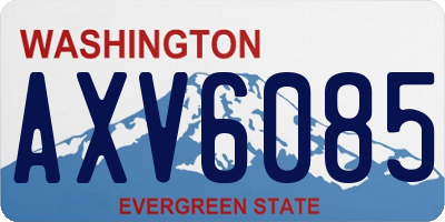 WA license plate AXV6085