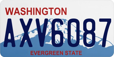 WA license plate AXV6087