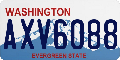 WA license plate AXV6088