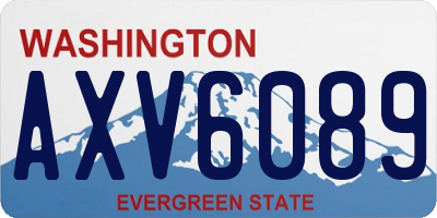 WA license plate AXV6089