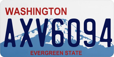 WA license plate AXV6094