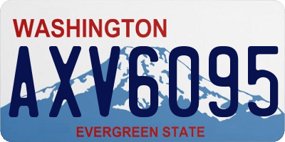 WA license plate AXV6095