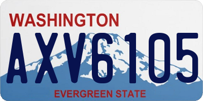WA license plate AXV6105