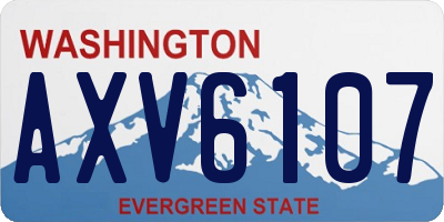 WA license plate AXV6107