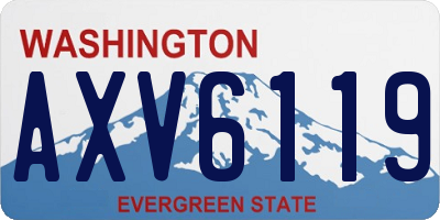 WA license plate AXV6119