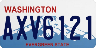 WA license plate AXV6121