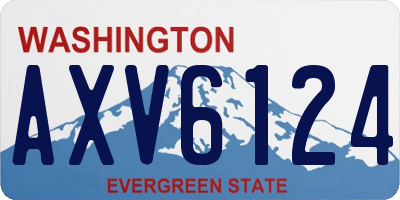 WA license plate AXV6124