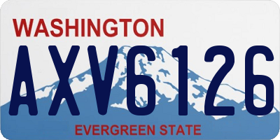 WA license plate AXV6126