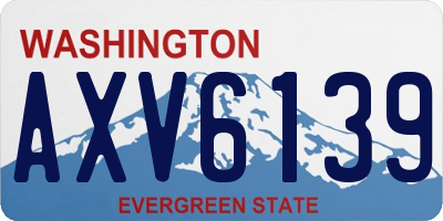 WA license plate AXV6139