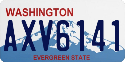 WA license plate AXV6141