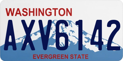 WA license plate AXV6142