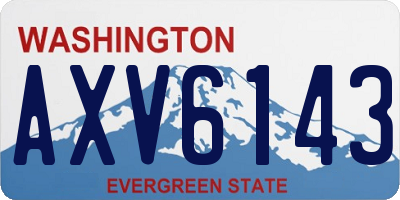 WA license plate AXV6143