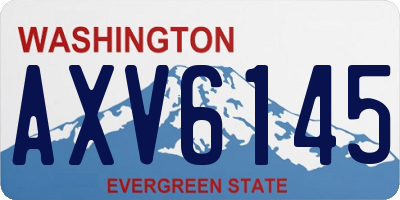 WA license plate AXV6145