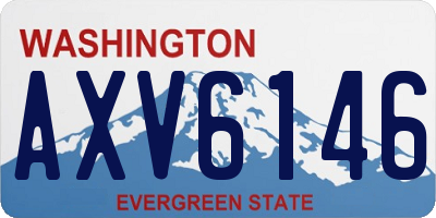 WA license plate AXV6146
