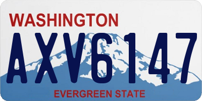 WA license plate AXV6147