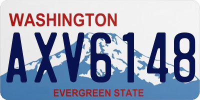 WA license plate AXV6148