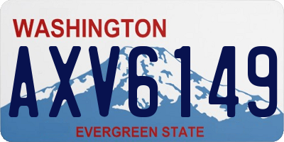 WA license plate AXV6149