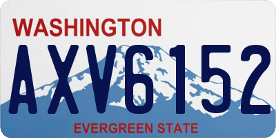 WA license plate AXV6152