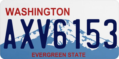 WA license plate AXV6153