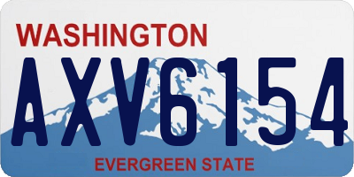 WA license plate AXV6154
