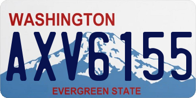 WA license plate AXV6155