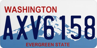 WA license plate AXV6158