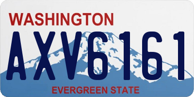 WA license plate AXV6161