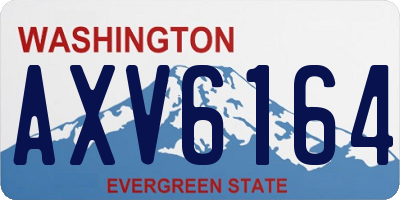 WA license plate AXV6164