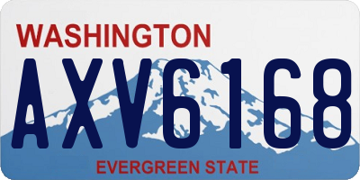 WA license plate AXV6168
