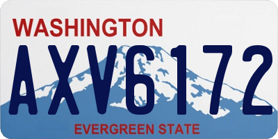WA license plate AXV6172