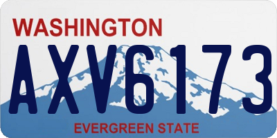 WA license plate AXV6173