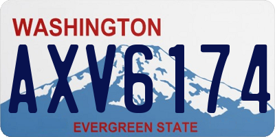 WA license plate AXV6174