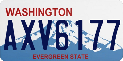 WA license plate AXV6177