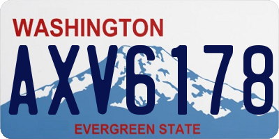 WA license plate AXV6178