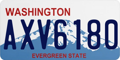 WA license plate AXV6180