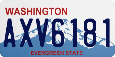 WA license plate AXV6181
