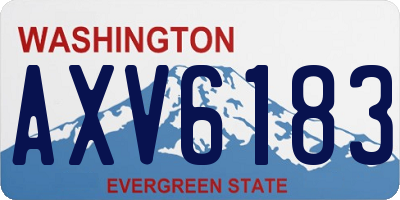 WA license plate AXV6183