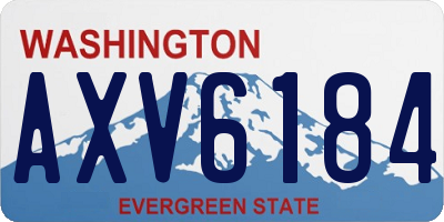 WA license plate AXV6184