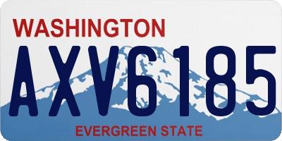 WA license plate AXV6185