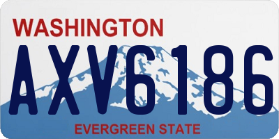 WA license plate AXV6186