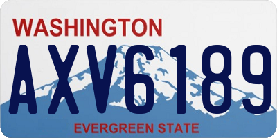 WA license plate AXV6189