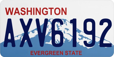 WA license plate AXV6192