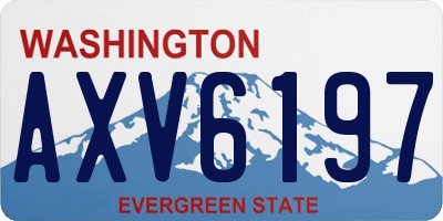 WA license plate AXV6197