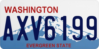 WA license plate AXV6199