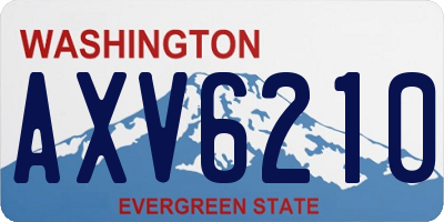 WA license plate AXV6210